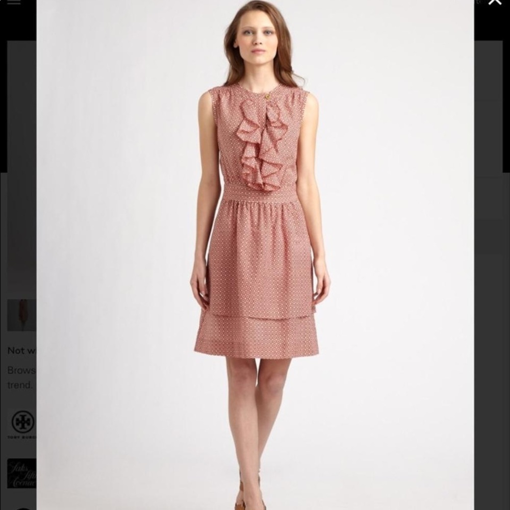 Tory Burch Red Darilynn Ruffled dress